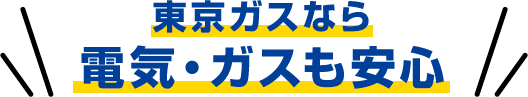 東京ガスなら 電気・ガスも安心