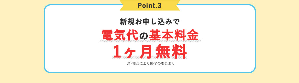 Point.3 新規お申込みで新規お申込みで