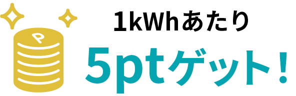 1kWhあたり5ptゲット!