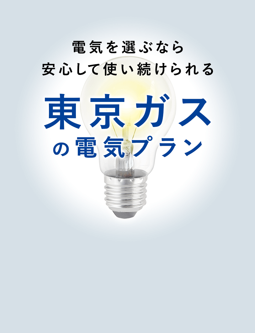 電気を選ぶなら 安心して使い続けられる東京ガスの電気プラン