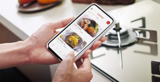 ＋R RECIPEで自動調理