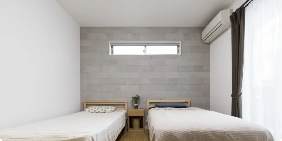 寝室に6畳用を設置する場合