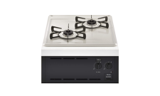 45cm幅・シェルグレー・メタルトップ・ホーローごとく・レンジフード連動なし・グリルなし