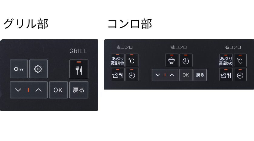 シンプルでわかりやすい操作部 