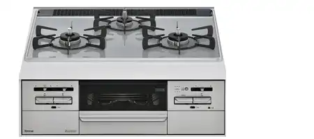 60cm幅・ミストグレー・パールクリスタル・ホーローごとく・レンジフード連動なし・付属品なし