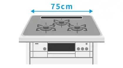 天板幅75cm・ラックリーナタイプ