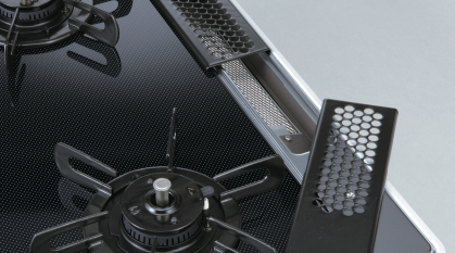 グリル排気口遮煙装置「フレームトラップ」