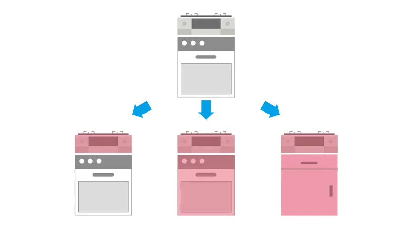 オーブンをお使いの方の交換パターン