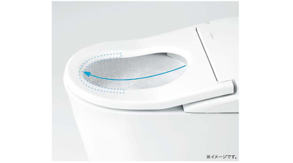 便座の裏まできれいが続く