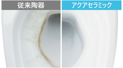 汚れにくい素材の便器