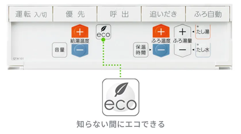 リモコンのエコスイッチで電気代を節約