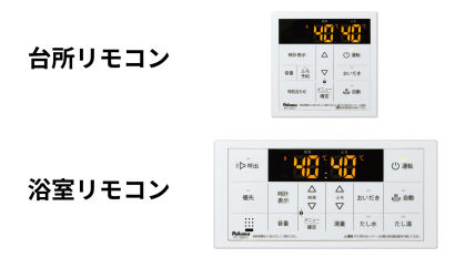 ふろ給湯器リモコンの機能