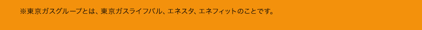 ※東京ガスグループとは、東京ガスライフバル、エネスタ、エネフィットのことです。