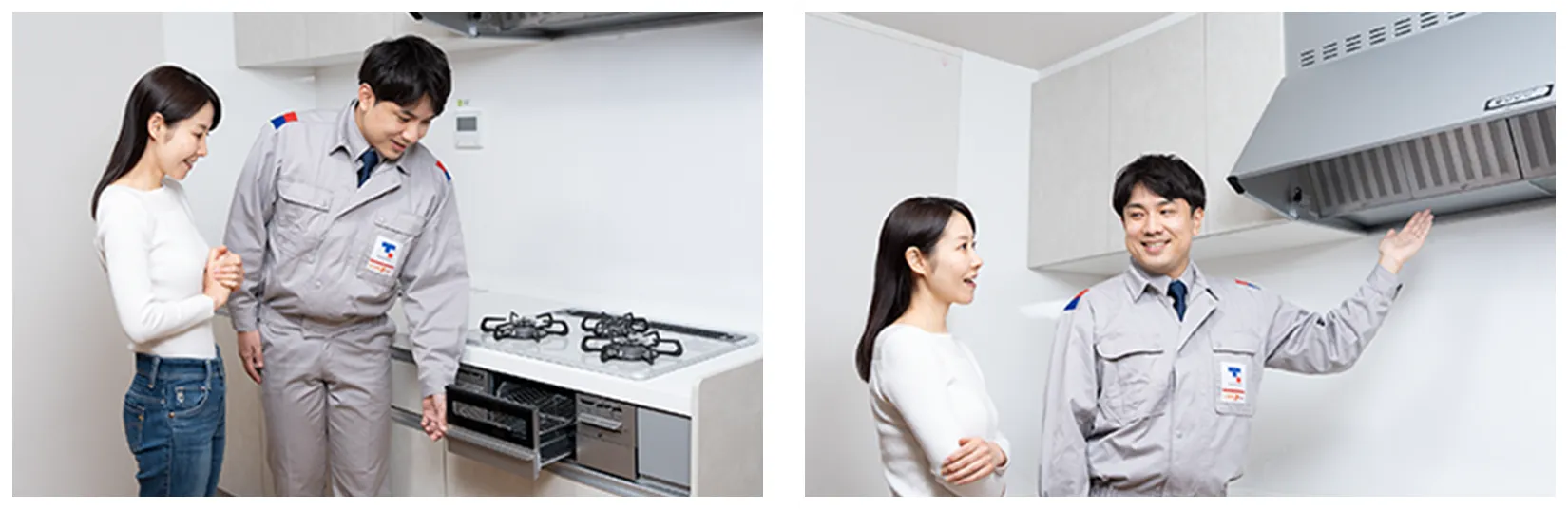 案内している様子